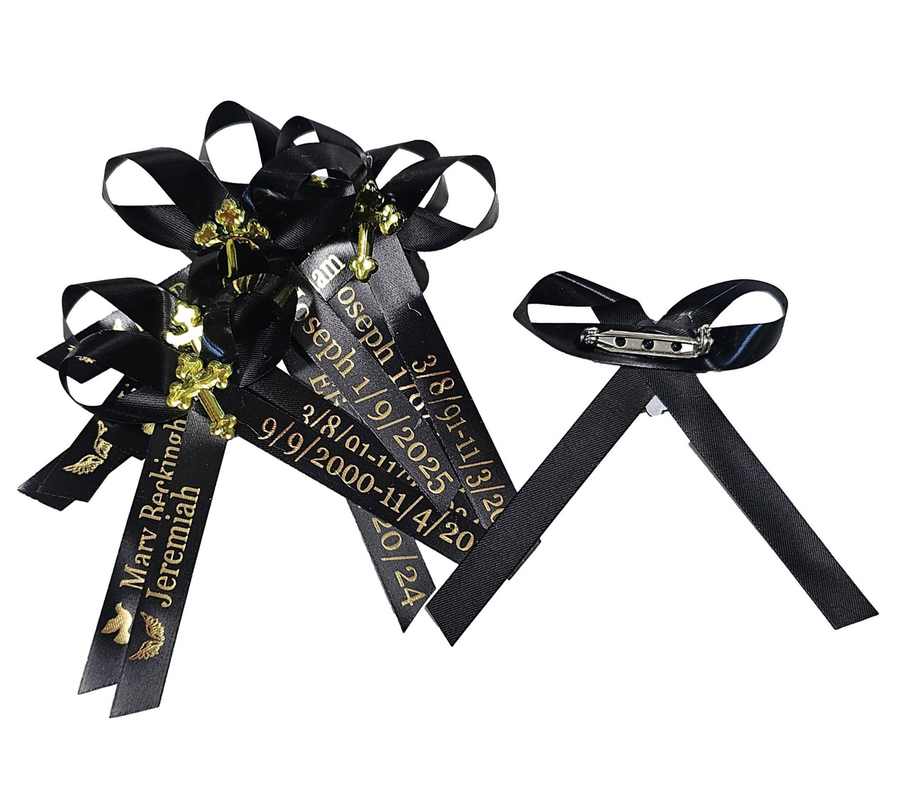 Personalized Ribbon Pins - Pack of 20